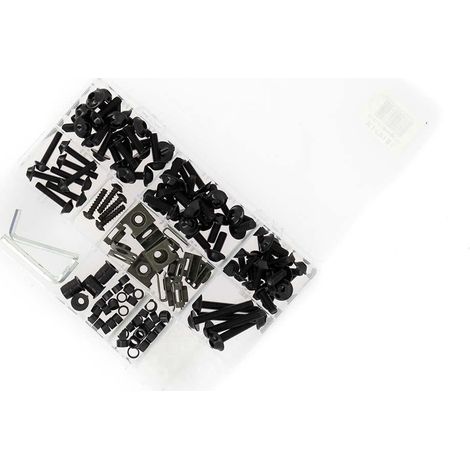 Kit de vis myra noir avec rondelles boîte de rangement