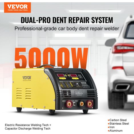 Tire Clou Carrosserie 5 kW Kit Poste de Débosselage Soudeuse par Points Soudage Auto Manuel 10 Modes Outil de Réparation Bosses Car… (1/5)