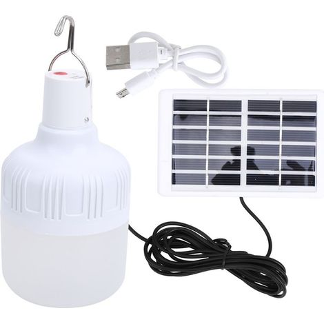 Lámpara LED solar portátil de 50 W para exteriores con sistema de carga, ideal para camping y emergencias. (1/5)