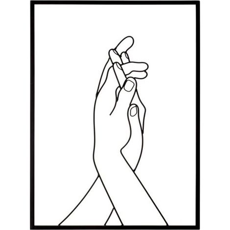 Pannello in ferro Simply Hands, 40x1x55 cm (1/5)