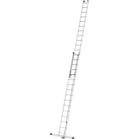 Echelle coulissante à corde 2 plans 2x16 échelons 7,9m/8,7m en aluminium Hailo ProfiStep Duo (1/6)