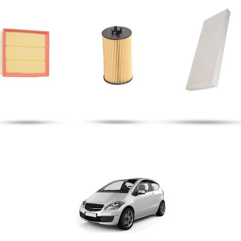 Kit tagliando 3 filtri compatibile con Mercedes Classe A (w169) A200 100kw Dal 2004 al 2012 (1/4)