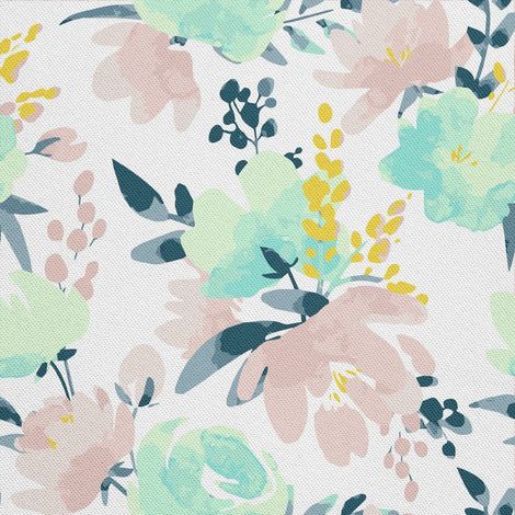 Tela decorativa para exteriores Oxford - Motiv Aquarellblumen 2 I DX149 (1/5)