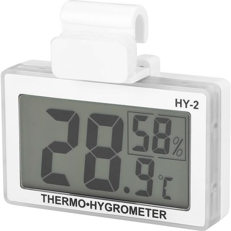 Thermomètre et hygromètre numériques pour aquarium, usage intérieur et extérieur. (1/5)