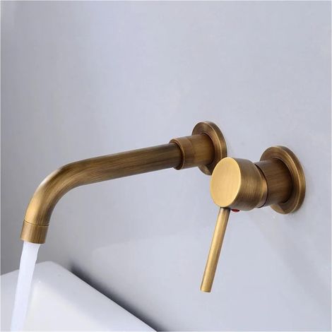 VLB Grifo Lavabo Pared, Caño Giratorio 360° y Mezclador Agua Fría/Caliente – Ideal para Baños Modernos (1/5)