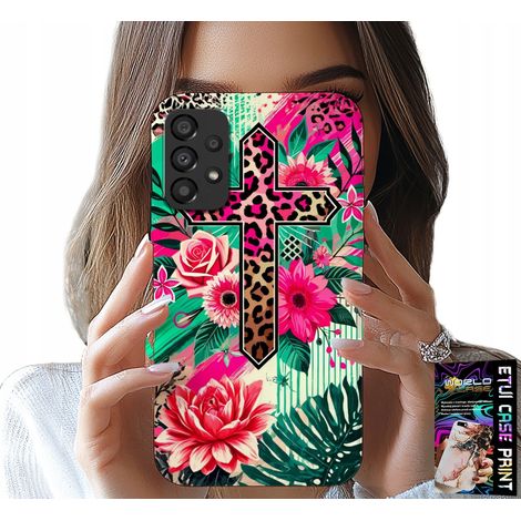 Hülle für Samsung Galaxy A53 5G – Kreuz, Rose, Christentum, Jesus, Plecki (1/5)
