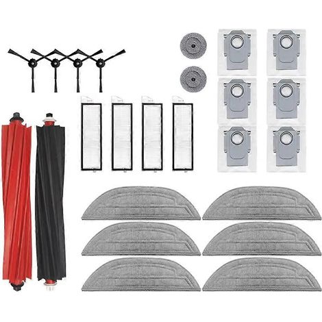 Filtre pour aspirateur brosse pour aspirateur Filtre de brosse pour aspirateur filtre de Roborock S8 MaxV Ultra Robot Aspirateur Spare Main Side Brosses Serpillière Cloths HEPA Filtres Dust Bags Acces (1/5)