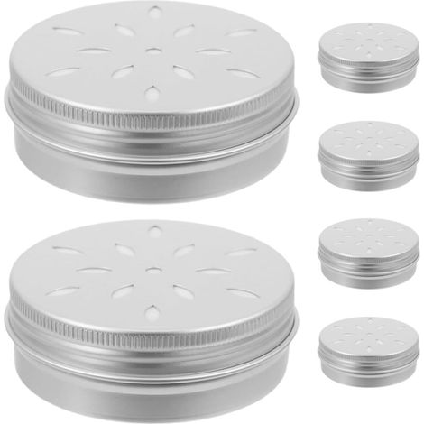 Boîte Aluminium 60ml Creuse à Filetage, Léger et Portable, Accessoire pour Dressage Olfactif de Chiens en Voyage ou Cosmétique, Lot de 6 Pièces (1/5)