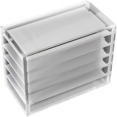 Transparente 5-lagige Wimpernbox, Make-up-Organizer, Halterung für künstliche Wimpernkleber