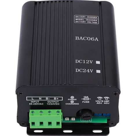 Chargeur de batterie BAC06A pour groupe électrogène diesel, alimentation flottante 24V, générateur de courant continu. (1/5)