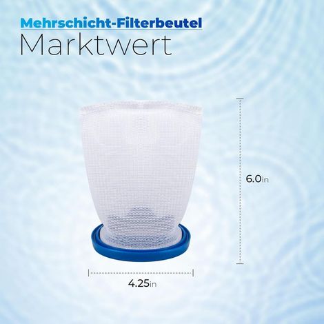 Lot de 2 sacs filtrants multicouches compatibles avec Pool Blaster Max Li 30 000 ml, Catfish Ultra, iVac 250, iVAC C2, Volt FX-4 et Jacuzzi JPV200 (2 pièces) P30X022XF PBW022XF (1/4)