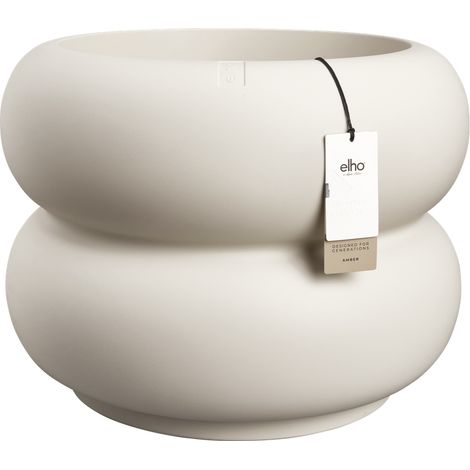 Elho Amber Roll Low 60 White Fioriera Rotondo (1/3)