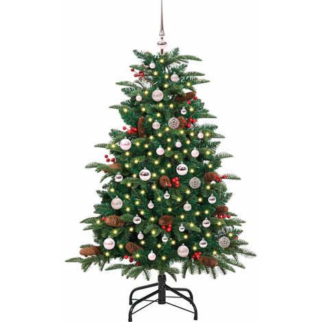Sapin de Noël  Arbre de Noël artificiel Vert 150 cm PVC, métal et plastique (1/5)