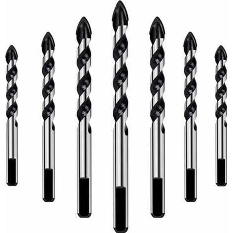 Jeu de 7 forets pour carrelage, verre, béton, pierre, brique, carrelage, céramique et miroirs (3mm 4mm 5mm 6mm 8mm 10mm 12mm) (1/4)