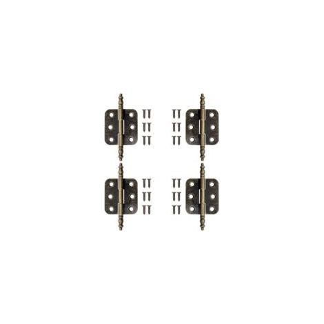 100 bisagras de latón antiguo, bisagras planas vintage, 72 x 34 mm, bisagras vintage para puertas de armarios, bisagras plegables de bronce, bisagras antiguas para muebles, joyeros y armarios - Crezuo (1/4)