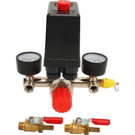 Luftkompressor-Druckschalter 0 bis 180 PSI, Druckregler mit Manometer 2 (1/5)