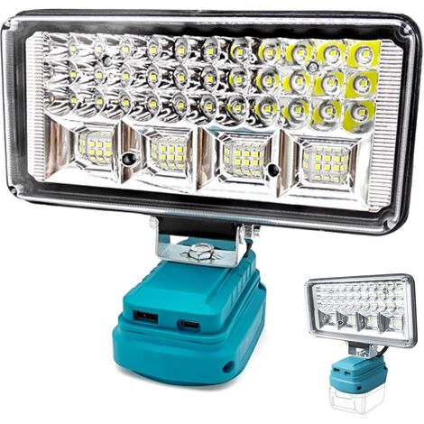 Lampe de Travail LED Sans Fil Compatible avec 18 V, Lumière Chantier Portable avec Port de USB (1/5)