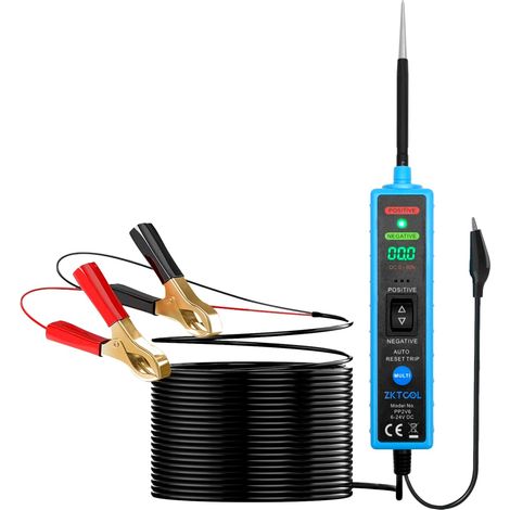 Sonde de Circuit d'Alimentation LED, Testeur de Système Électrique Automobile DC 6-24 V, Testeur de Circuit Automobile, Testeur de Court-Circuit, Testeur de Tension, Identification de Polarité (1/5)