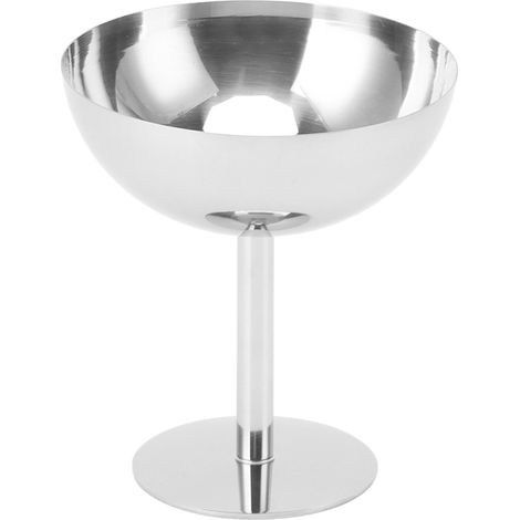 Coupe à glace en acier inoxydable, qualité alimentaire, compatible lave-vaisselle, coupe à champagne stable pour les fêtes, la famille, les bars et les cafés. (1/5)