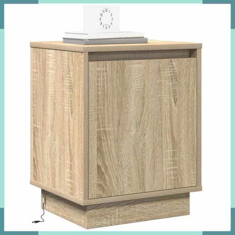 869598 Cabinet de chevet Chêne Sonoma 39 x 34,5 x 50 cm (1/5)
