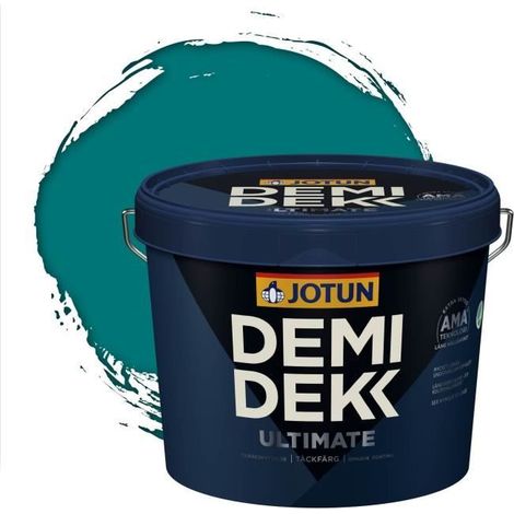 Peinture Bois - DEMI DEKK ULTIMATE - Lasure Opaque Satinée - RAL 5021 - 3L - Bleu D'eau (1/2)