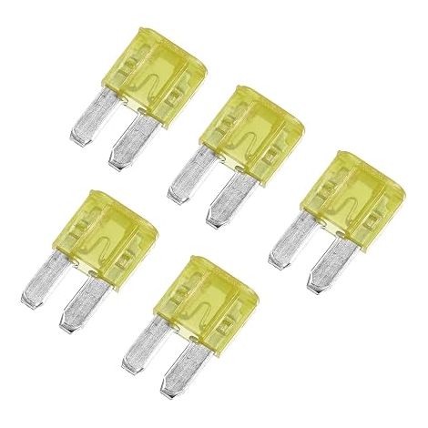 5pcs 20A 20amp Car Mid-ni Bla Fuses for Boat Truck Motorcycle Yellow (1/5)