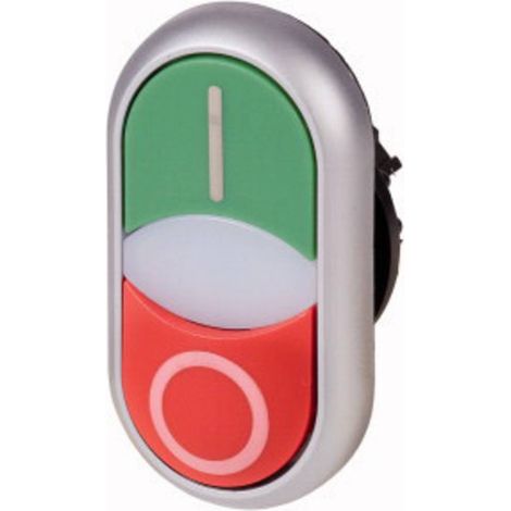 Eaton 284830 M22-DDLM-GR-X1/X0 Pulsante doppio Anello frontale in plastica 1 pz. (1/4)
