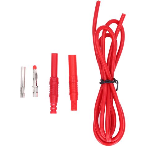 Kit de cordons de mesure banane mâle-mâle empilables, câbles électriques rouge 4mm pour multimètre J.70027 (1/5)
