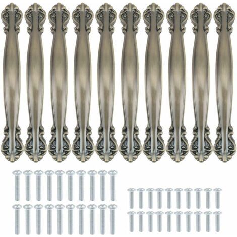 Lot de 10 poignées d’armoire vintage en forme d’arc antique - poignées de porte de meuble de 14,5 cm de long,poignée de meuble vintage, poignée de porte de meuble vintage, poignée de porte vintage (96 (1/5)