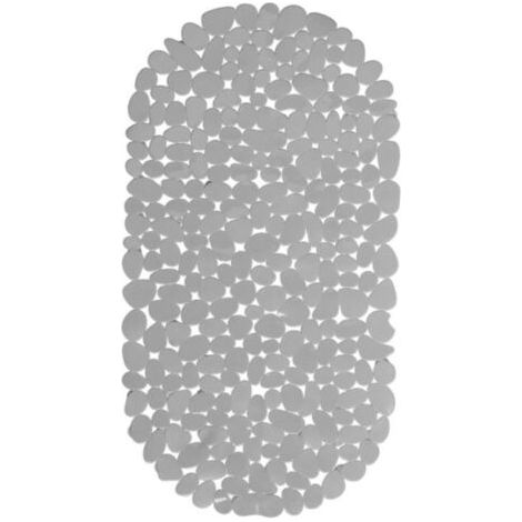 BUNTHAUS Gris Tapis de Bain pour Baignoire Aspect Pierre, Tapis de Bain antidérapant, avec ventouses, Lavable, LxP: 36 x 68 cm, (1/5)