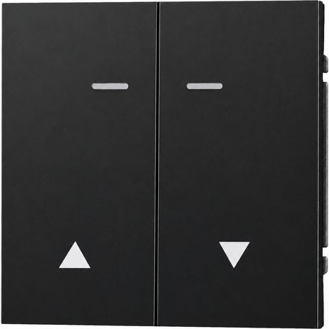 Interrupteur pour rideaux 2 voies avec voyant LED Série Z noir PC ignifuge standard européen 13 × 9 × 10 cm – Livraison gratuite