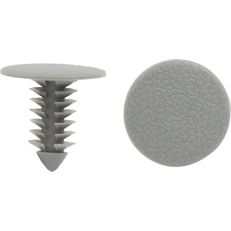 100 pcs Agrafes Garniture Plastique Porte Pare-Choc Avant Gris Fixation Rivets 8mm pour Voiture (1/3)