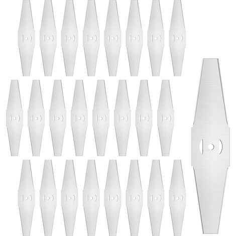 24 lames métalliques pour tondeuse à gazon, lames de remplacement pour débroussailleuse tête de remplacement pour coupe-bordures (1/5)