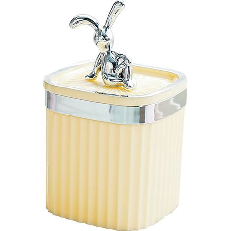 Porte-cure-dents Grande Capacité Design Élégant Boîte de Rangement pour Cure-dents Pot pour Maison Restaurant Jaune Crème (1/5)