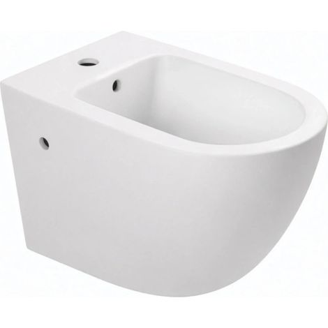 Bidet sospeso serie Nubes, ceramica bianca opaca BARBOTTINA