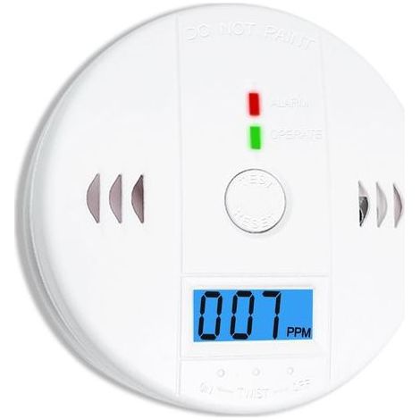 Détecteur de monoxyde de carbone avec affichage LED – Détecteur de fumée et de monoxyde de carbone Détecteur de fumée -LARGEIGHT (1/4)