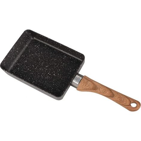 Poêle Rectangulaire Non-Adhérente Avec Couvercle En Verre Poignée Détachable Pour Omelettes Et Crêpes 35,5 X 13 Cm (1/5)