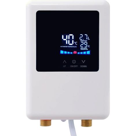 Elektrischer Warmwasserbereiter, 4500 W, 220 V, Durchlaufmodell mit LED-Anzeige, konstante einstellbare Temperatur 30–50 °C, mit Fernbedienung für Keuken und Badezimmer