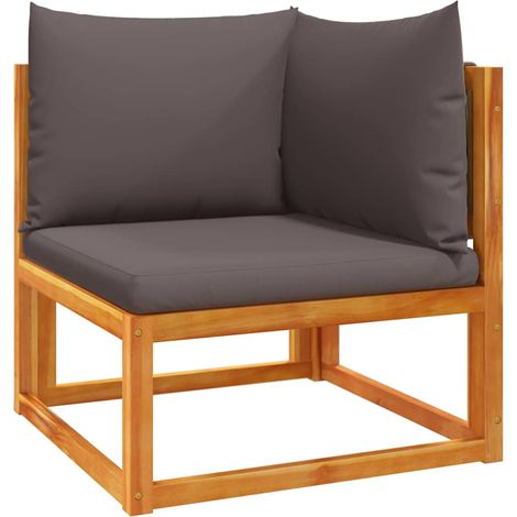 Canapé d'angle de jardin，Canapé d'extérieur，Sofa de jardin avec coussins en bois d'acacia et corde CFW985020 (1/5)