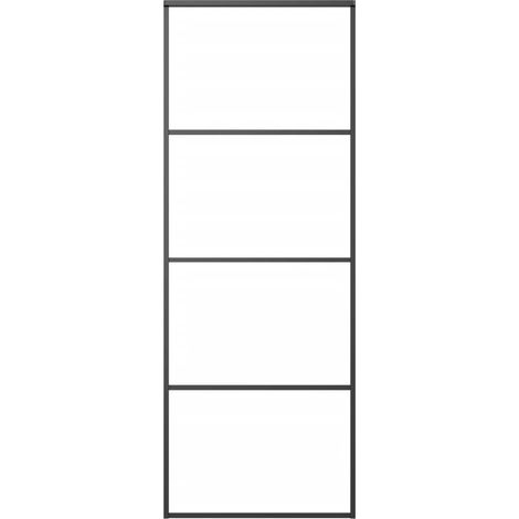 Maison Exclusive - Schiebetür Aluminium und ESG Glas 76x205 cm Sc