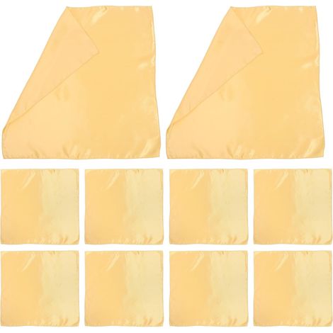 Lot de 10 Serviettes en Tissu Lavables Dorées, Élégantes et Confortables en Polyester, pour Mariage et Réunions Décontractées (1/5)