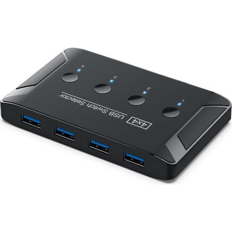 USB-Drucker-Sharing-Gerät, Datenübertragungs-Splitter, manueller Umschalter, Hub, 4 Eingänge, 4 Ausgänge (1/5)