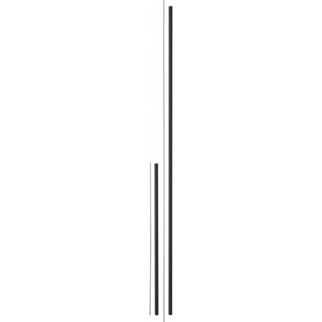 THIRARD - Kit rallonge haut - bas laqué noir pour porte hauteur 3,00 m maxi