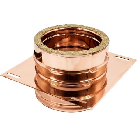 MAKA Supporto a Solaio Canna Fumaria Doppia Parete Rame Ø 80-130 mm (1/5)