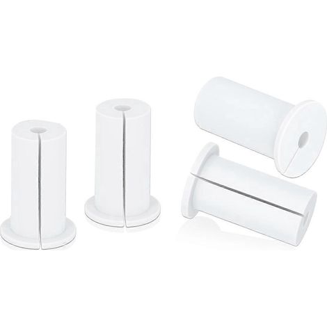 Lot de 4 passe-câbles muraux, œillets pour câbles de 2,5 cm (1 pouce), blancs (1/5)