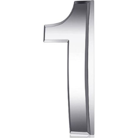 Chiffre Adhésif 3D - 7,6 cm - ABS Étanche - Pour Boîte Aux Lettres Porte Bureau Appartement - Numéro 1 (1/5)