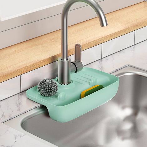 Dish Drying Rack - Over Sink Rack - Stainless Steel With Tpe Drain Pad - For Kitchen Counter - 1 Piece (1/3)