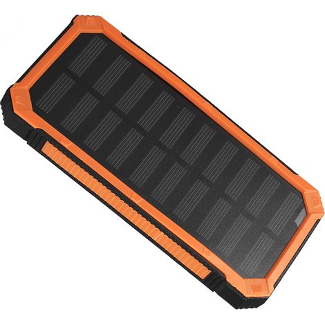 Chargeur de banque d'énergie 20000mAh rapide double USB - Coque de protection orange pour batterie externe