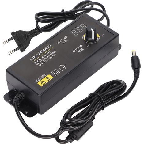 3–24 V, 4 A, 90 W LED-Netzteil mit Digitalanzeige und Drehzahlregelung, 100–240 V EU-Stecker