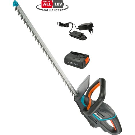 GARDENA Taille-haies ComfortCut 60/18V POWER FOR ALL. Prêt à l'emploi avec outil, batterie et chargeur inclus. (14731-20) (1/5)